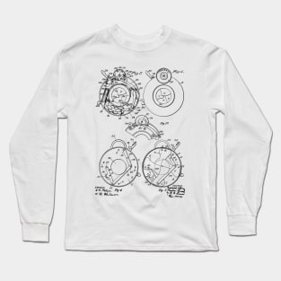 Camera Shutter Vintage Patent Hand Drawing Long Sleeve T-Shirt